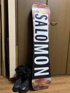 子供用 サロモン 子供用スノボセット 板127cm ブーツBOA 22-23cm