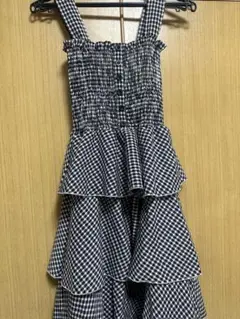 ギンガムチェック キャミワンピース