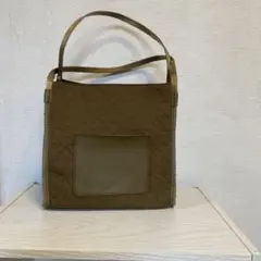 ラシットトートバッグ ポケット付き