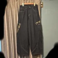 RVNT CSK# ヒョウ柄ポケット デニムパンツ
