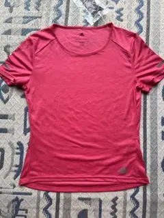 adidas RUNNING CLIMALITE ピンク トップスＬサイズ