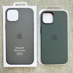 新品未使用· iPhone 14 シリコンケース MagSafe オリーブ色