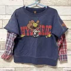 ヒステリックミニ レイヤード風 トレーナー トップス 110