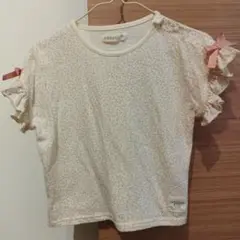 コノコ 小花柄 トップス Tシャツ リボン バースデイ