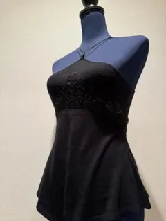 【極レア】VIVIENNE TAM ✨ブラック　ホルダーネックビジューニット