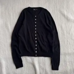 美品 agnes b アニエスベー スナップカーディガン コットンニット