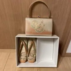 着物 草履 バッグ ゴールド