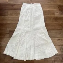 anuans リネンマーメイドスカート　M 白　美品