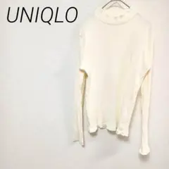 UNIQLOレディースホワイトタートルネック長袖セーター