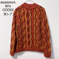 新品デッドストック COOGI 激レア 立体アート柄編みニットセーター 90s