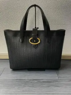クリスチャンディオール メッシュレザー ハンドバッグ 編み込み バック 金具