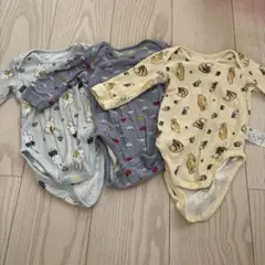 ユニクロ　長袖ボディスーツ3枚セット70