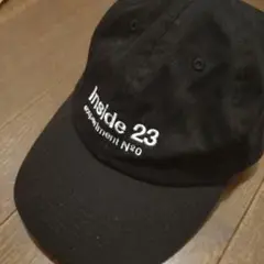 亀梨和也　inside23 オリジナル　エンブロイダリーキャップ　BK×WH