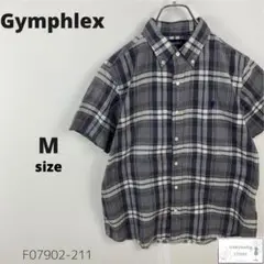Gymphlex ジムフレックス ボタンダウンシャツ チェック 半袖 コットン