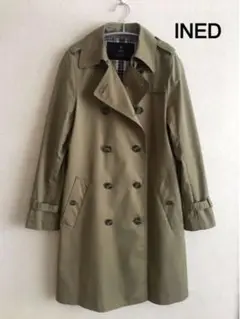 【INED】カーキ色 トレンチコート Mサイズ