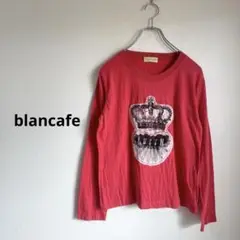 Blancafe 赤 王冠プリント Tシャツ サイズL
