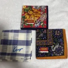 KENZO 花柄 ハンカチ 3枚セット