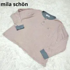 『mila schön』ミラ・ショーン(М)長袖 Tシャツ カットソー ボーダー