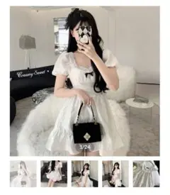 Bouquet de Mariee シアードットフレンチワンピース Bouquet de Mariee シアードットフレンチワンピース - メルカリ