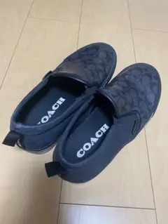 COACH ブラック スリッポン メンズ 靴