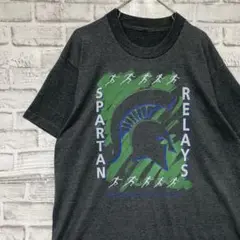 USA製90sヴィンテージTシャツ！シングルステッチ　グレー半袖古着　L724