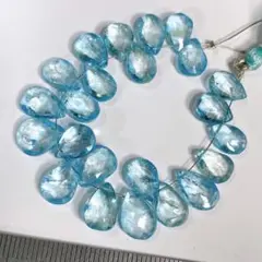 大特価＊ブルートパーズ＊ペアシェイプカットh66