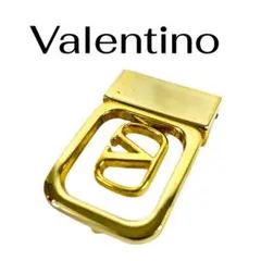 Valentino ゴールド Vロゴ バックル