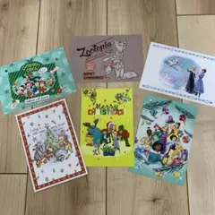 【新品】happyくじ ディズニーポストカード 全6枚