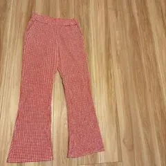 RHCロンハーマンオリジナル　レディースフレアパンツ　ギンガムチェック　夏パンツ