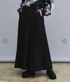 KUUUPY ドレープサイドベルト袴パンツ S