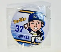 オリックス　石川亮　BlueWaveガチャ　カンバッジ
