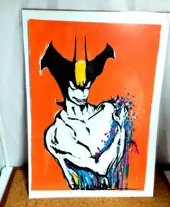 ポップアート スーパーヒーロー 絵画 A2size　額縁枠なし
