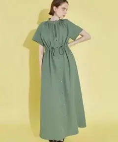 A+TOKYO ハーフジップオープンドロストワンピース