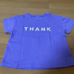 パープル THANK Tシャツ 90cm プチマイン