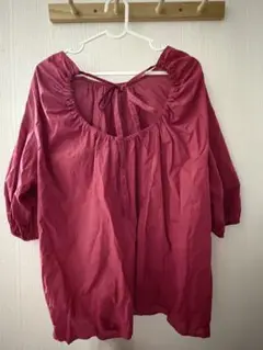 JILLSTUARTワインレッド 五分袖ブラウス M