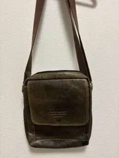 ブラウン レザー ショルダーバッグ