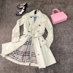 【ライナーつき】Burberry ブルーレーベル トレンチコート ピンクベージュ