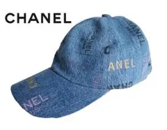 新品 CHANEL シャネル キャップ デニム マルチロゴ 22SS 一点物