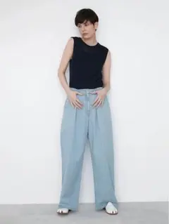 《値下げ中❗️》TICCA❤︎ライトブルーワイドデニム/0サイズ【完売品】