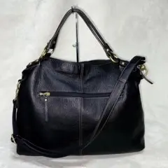 極美品 LIME レザー 2way ボストンバック ショルダーバッグ ブラック