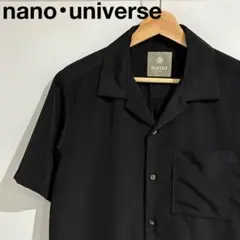 nano・universe ブラック 半袖シャツ