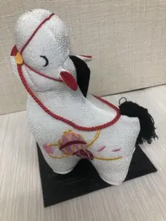 干支ちりめん細工午　ちりめん午置物