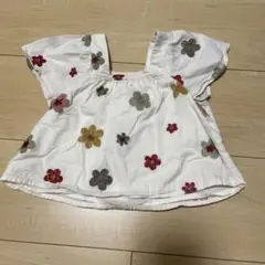 ZARABABY花柄刺繍 フレアスリーブ トップス