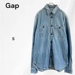 ギャップ　GAP　デニムシャツ　長袖　シャツ　1969　S　ブルー