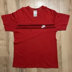 00s 古着 NIKE 半袖Tシャツ レトロなデザイン プリント XL 赤
