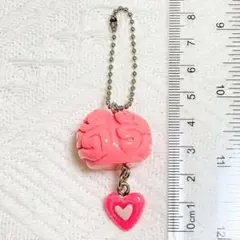 リアル 脳みそ ハート ストラップ キーホルダー