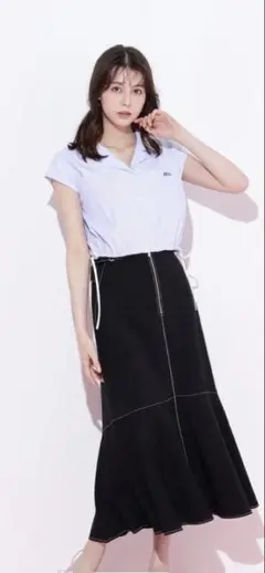 JILL by JILL STUART ウエストリボン開襟シャツ FR