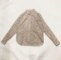 【美品】Silly GOOD ムラ染めコットンシャツ 長袖 M 総柄 日本製生地