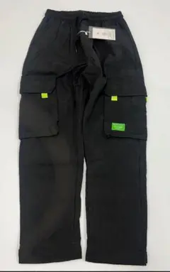 在庫わずか❣️カーゴ パンツ テーパード パンツ メンズ ブラック 黒 XLサイズ