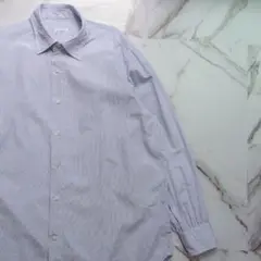 Maria Santangelo L/S SHIRT ヘアラインストライプ 青白